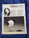 Vintage Yamaha HP3 Headphones Dealer Brochure. Fixed Price $16.00.