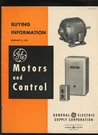 1951 Motors & Control Catalog General Electric Supply Corp 49 Pg Illustrated. Fixed Price $29.99.