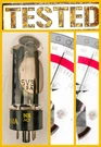 Sylvania 5V4 Black Plate Tube - 92/94 Emissions Tested, Side Halo Getter, Vint. Fixed Price $18.00.