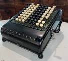 Antique Burroughs Class 5 10 Column Key Driven Calculator Adding Machine Decor. Fixed Price $89.50.