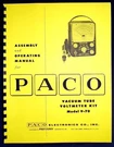 Paco V-70 V70 Vacuum Tube Voltmeter Kit Manual. Fixed Price $14.99.