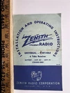 1950S Zenith Radio Installation Instruction Owners Manual Guide Vintage 6B03. Fixed Price $12.99.