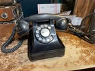 Western Electric Bell System Mcm 302 Black Rotary Desk Phone W/ F1 Handset. Fixed Price $75.00.