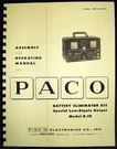 Paco B-10 B10 Battery Eliminator Kit Manual. Fixed Price $13.99.