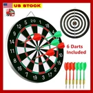 17'' Board, Set, Sports, Game, Sisal Bristle W/ 6 Steel-tip Darts. Fixed Price $22.99.