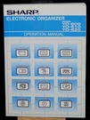 Sharp Electronic Organizer Model YO-600/610/620 Operation Manual Vintage 1993. Fixed Price $7.00.