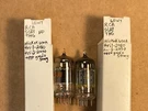 Matched Pair Vintage Rca 12AU7 Tubes Test Great Short Gray Plates. Fixed Price $50.00.