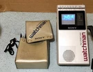 1984 Sony FD-30A Black/white Lcd Television W/fm Stereo/am Radio Works Video Jac. Fixed Price $40.00.