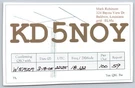 KD5NOY Qsl Card Baldwin Louisiana Amateur Radio 2005 Ham W5MZM A392. Fixed Price $9.07.