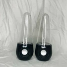 Set Of 2 Naxa 8.5" Dancing Water Speakers Bluetooth Wireless Led Lights Black. Fixed Price $67.99.