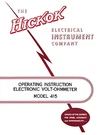 Hickok 415 Volt-ohmmeter Operating Manual. Fixed Price $12.99.