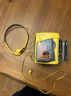 Sony Walkman WM-FS397 Yellow Fm/am Cassette Player Mega Bass W/ Headphones. Fixed Price $60.00.