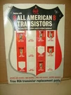 Vintage Rca Display - All American Transistors 2N405 2N407 2N408 2N409. Fixed Price $74.50.