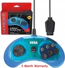 Retro-bit Official Sega Genesis Controller 6-BUTTON Arcade Pad Clear Blue. Fixed Price $19.75.