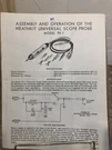 1964 Heathkit Universal Scope Probe Model PK-1 Four Page Manual. Fixed Price $10.00.