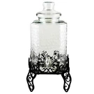 Gibson Home Moreauville 3 Piece 2.25 Gal Square Embossed Glass Beverage Dispens. Fixed Price $68.18.