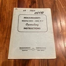 Measurements Boonton Model 59-LF Megacycle Meter Operating Instructions. Fixed Price $14.20.