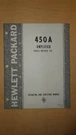 Hp 450A Amplifier Operating And Service Manual 6F B3. Fixed Price $19.91.