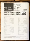 Pioneer SE-L30 -L50 -L70 -L90 Headphones Service Manual *original*. Fixed Price $14.97.