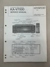 Kenwood KA-V7000 Original Service Manual Free Shipping. Fixed Price $14.00.