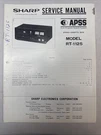 Vintage Sharp Service Manual Model Number RT-1125. Fixed Price $30.00.