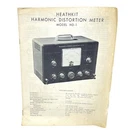 Heathkit Model HD-1 Harmonic Distortion Meter Manual. Fixed Price $29.95.