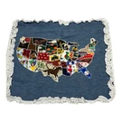 Vintagehand Made Standard Pillow Sham Us Map Fabric State Patchwork Ruffle. Fixed Price $12.30.