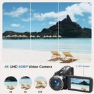 New Camcorder Video Camera 4K 80MP 18X Digital Zoom Night Vision Sound Quality. Fixed Price $99.00.