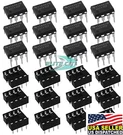 Texas Instruments UA741CP + Socket Linear Amplifiers, DIP-8 (12 Set). Fixed Price $10.12.