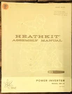 Heathkit MP-10 Power Inverter Service Manual *original*. Fixed Price $19.97.