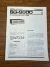 Original Pioneer SG-9800 Eq Service Owners Manual/ Schematic. Fixed Price $49.00.