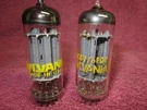 Matched Balanced Pair 6CG7/6FQ7 Sylvania Halo Getter Strong Tubes. Fixed Price $25.99.