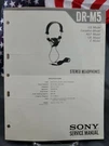 Original Sony Service Manual 1979 Stereo Headphones DR-M5 Fast Shipping!!!. Fixed Price $16.95.