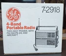 General Electric 4 Band Portable Receiver Radio Model No 7-2918A Works Vtg. Fixed Price $25.00.
