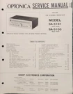 Optonica Sharp Model SA-5101 SA-5105 Am/fm Receiver Service Manual. Fixed Price $15.00.