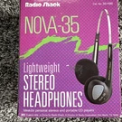 Radio Shack Nova 35 Lightweight Stereo Headphones Cat. No. 33-1100 In Box. Fixed Price $16.99.