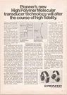 Pioneer SE-700 SE-500 High Polymer Molecular Headphones Print 1974. Fixed Price $15.79.