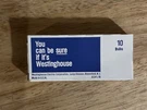 Westinghouse Miniature Light Lamp Bulb Pack Of 10 1864 4.76W 28V Bayonet Base. Fixed Price $6.00.