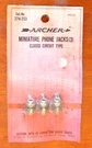 Vtg Archer Radio Shack Cat. No. 274-253 Miniature Phone Jacks (3) Closed Circuit. Fixed Price $9.50.
