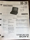 Sony DD-20 DD20 Electronic Book Player Service Manual **original**. Fixed Price $19.99.