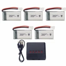 5PCS 3.7V 380MAH Lithium Battery With In Charger For Hubsan X4 H107C. Fixed Price $21.15.