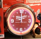Milwaukee Power Tools 16" Chrome Neon Shop Clock - Authentic Oem Item Nice!. Fixed Price $199.95.