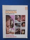 Koss ESP-9 ESP-7 ESP-6 PRO-4AA Headphones Brochure Catalog Booklet 1970. Fixed Price $19.74.