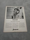 TBOOK56 Magazine Advert 11X8" Jensen HS-2 Stereo Headphones. Fixed Price $12.08.
