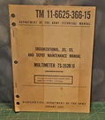 Army Maintenance Manual For Multimeter TS-352B/U (tm 11-6625-366-15). Fixed Price $19.39.
