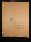 Motorola S1056A Portable Test Set 68P81011A 01- Issue E- Instruction Manual. Fixed Price $11.00.