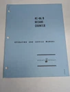 Hewlett Packard Hp Operating & Service Manual Model AC-4A/B Decade Counter. Fixed Price $12.28.