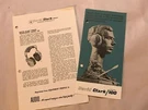 Rare 1960'S David Clark Model 100 Stereo Headphones Sales Catalog. Fixed Price $14.95.
