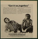Koss HV/1A Hv/lc Stereo Headphones Doc Severenson Vintage Print 1975. Fixed Price $5.25.