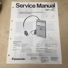 Original Panasonic Service Manual For Rf Model Portable Radios Select One. Fixed Price $7.98.